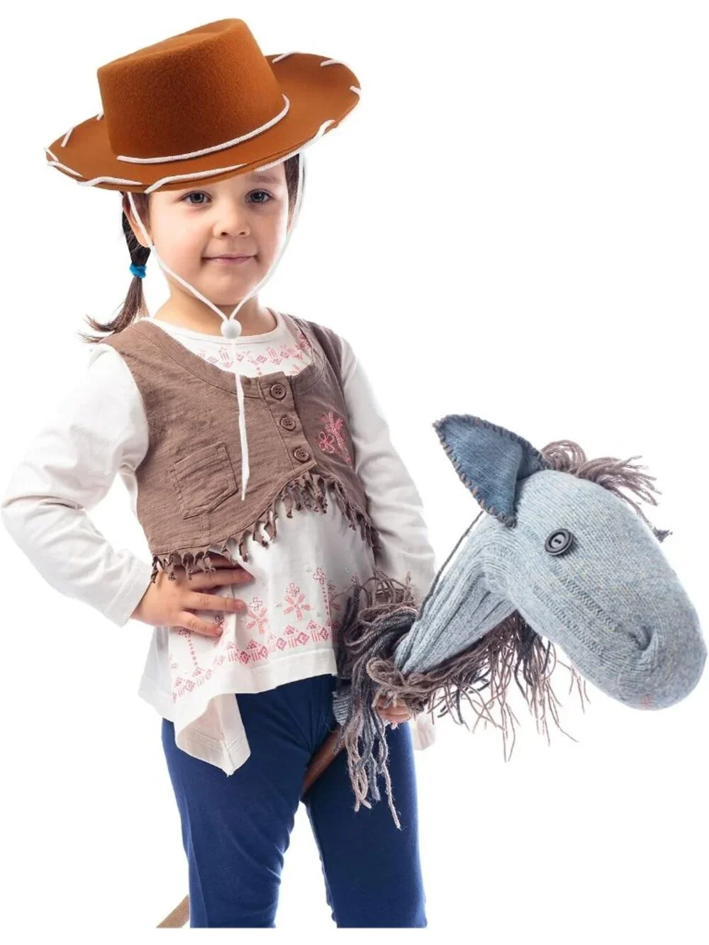 Kids Brown Classic Felt Western lightweight Cowgirl Cowboy Hats 10 Pack